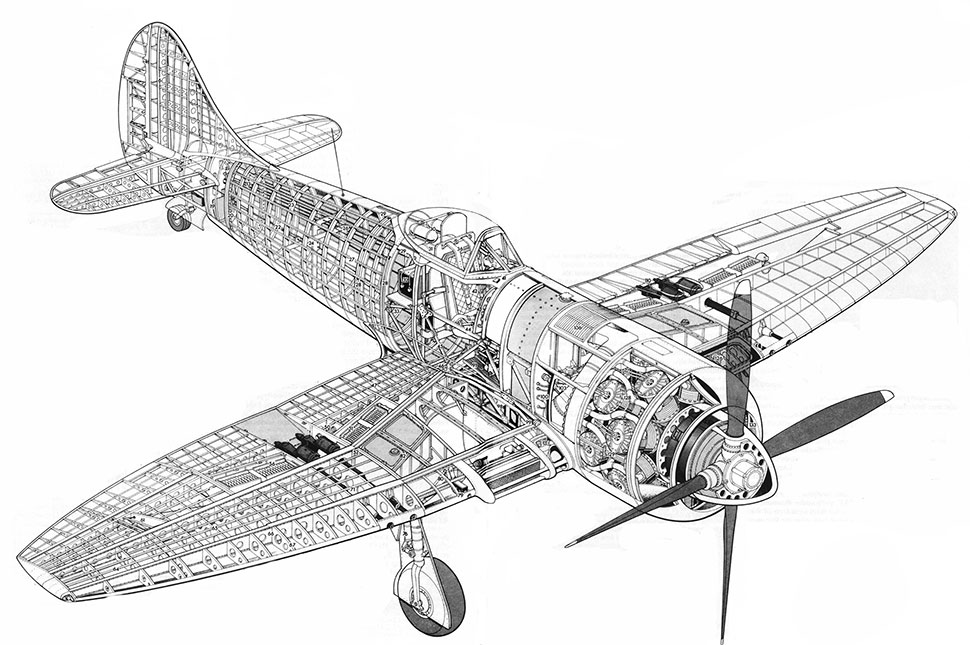 Hawker Tempest MKII Cutaway